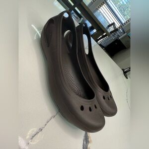 Crocs Women's  Kadee Flats Brown Rubber Mocha Slip On Ballet Size 8